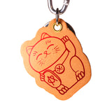 Luckey Holder - Lucky Cat - Beige / Rouge