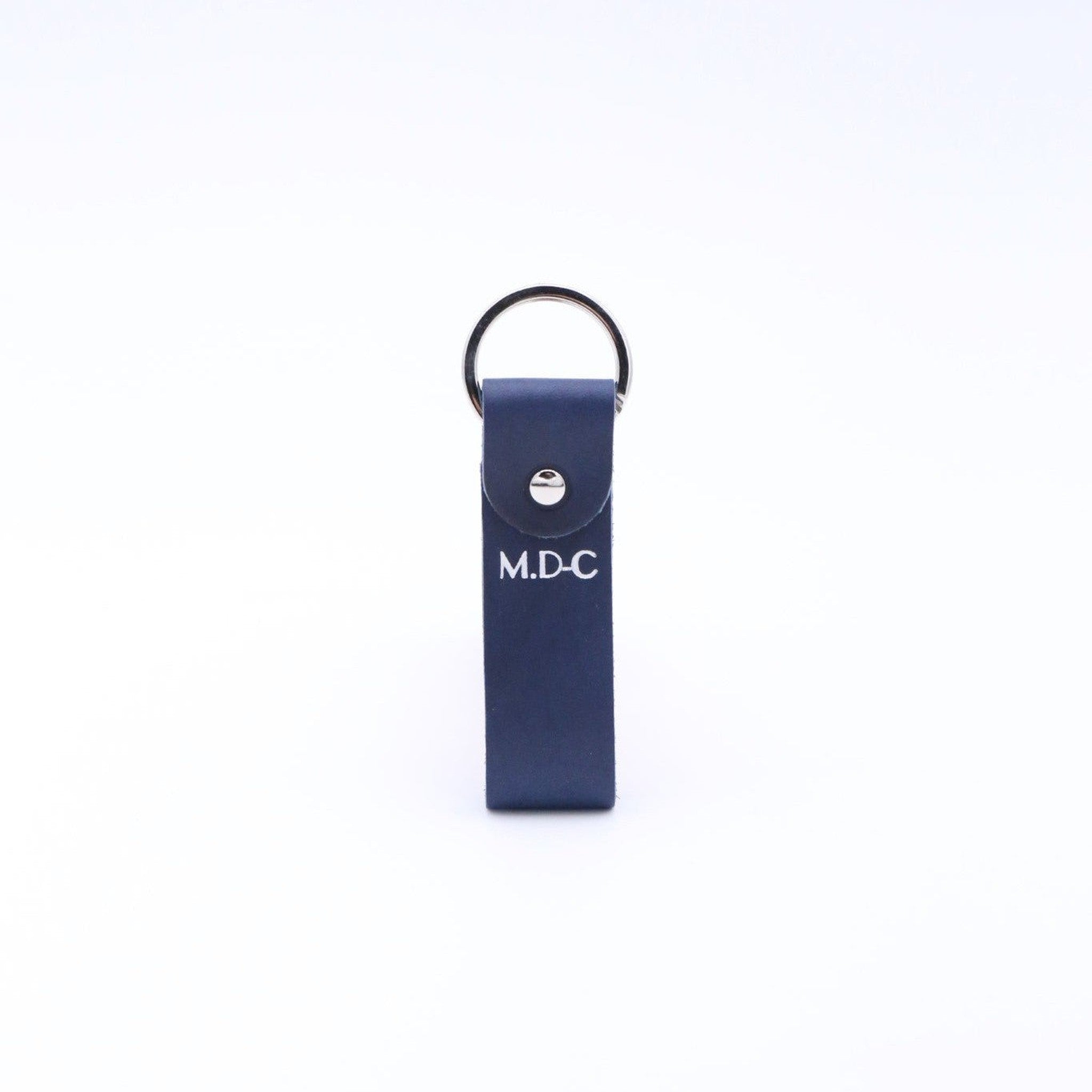 Porte-Clés Cuir Personnalisé-Porte-clés-BLEU JEAN-Atelier Penso