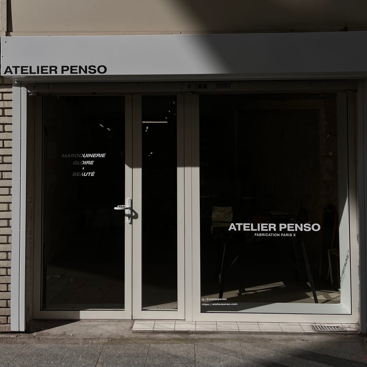 Vitrine boutique Atelier Penso
