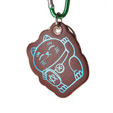 Luckey Holder - Lucky Cat - Marron / Turquoise
