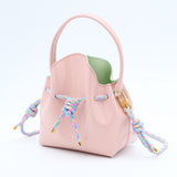 Mini Sac Seau Cuir - MINI BUCKET - Candy & Arlequin