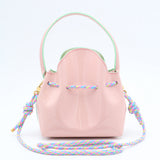 Mini Sac Seau Cuir - MINI BUCKET - Candy & Arlequin