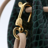 Mini Leather Bucket Bag - MINI BUCKET - Almond & Harlequin