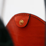 Mini Leather Bucket Bag - MINI BUCKET - Almond & Harlequin