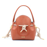 Mini Leather Bucket Bag - MINI BUCKET - Saffiano