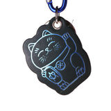 Luckey Holder - Lucky Cat - Noir / Turquoise