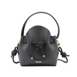 Mini Leather Bucket Bag - MINI BUCKET - Black