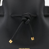Mini Leather Bucket Bag - MINI BUCKET - Black