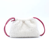 Sac Cuir Crossbody - LUTÈCE - Shearling Blanc