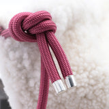 Sac Cuir Crossbody - LUTÈCE - Shearling Blanc