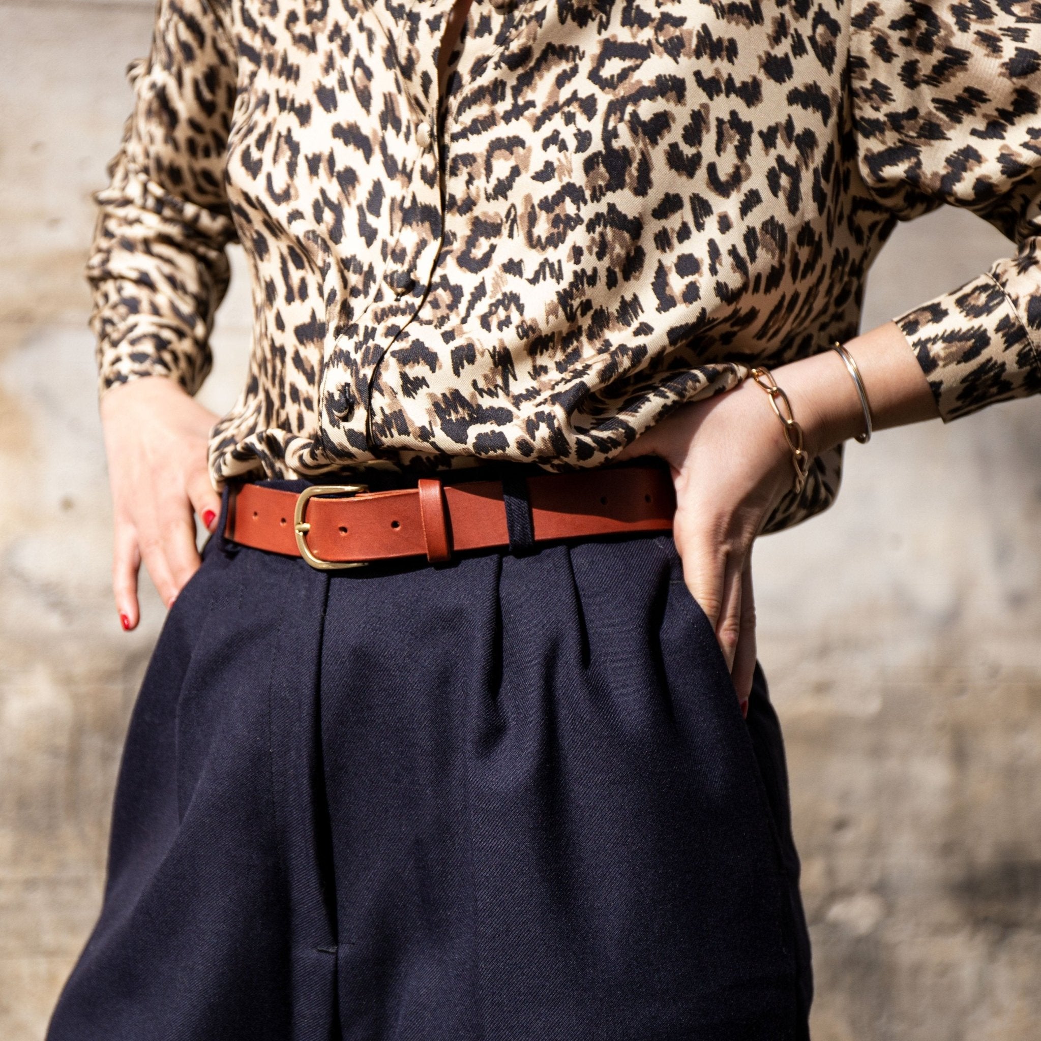CEINTURE EN CUIR - BOUCLE CARRÉE ET D-Ceinture-Atelier Penso
